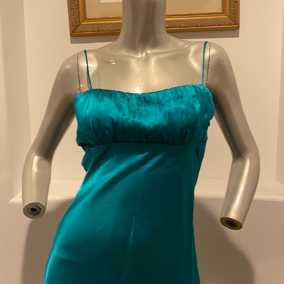 CACHE Teal Midi Dress Size 10 - Picture 5 of 14